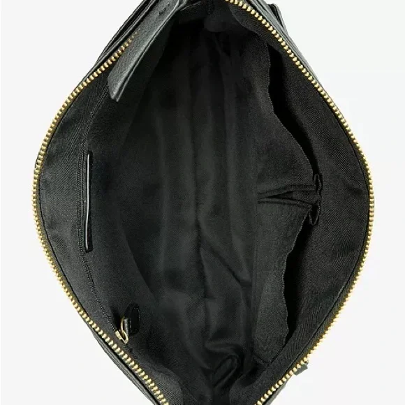 INC - Black Crossbody Bag with Gold Accents - Picture 2 of 6